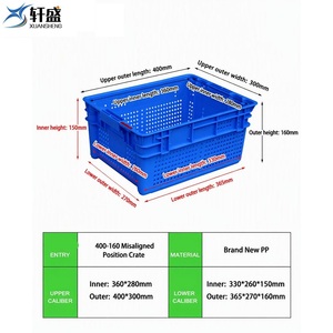 Caja <span class=keywords><strong>de</strong></span> Plástico Apilable y Encajable NEXARA 400-160, Tipo Euro, 400x300x160mm, <span class=keywords><strong>Cesta</strong></span> <span class=keywords><strong>de</strong></span> Almacenamiento Enlazable - Product Image 2