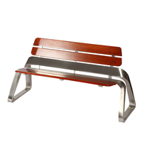 Mobilier extérieur de jardin, patio, banc de parc moderne contemporain en acier inoxydable, mobilier de salle à manger en métal pour applications hospitalières