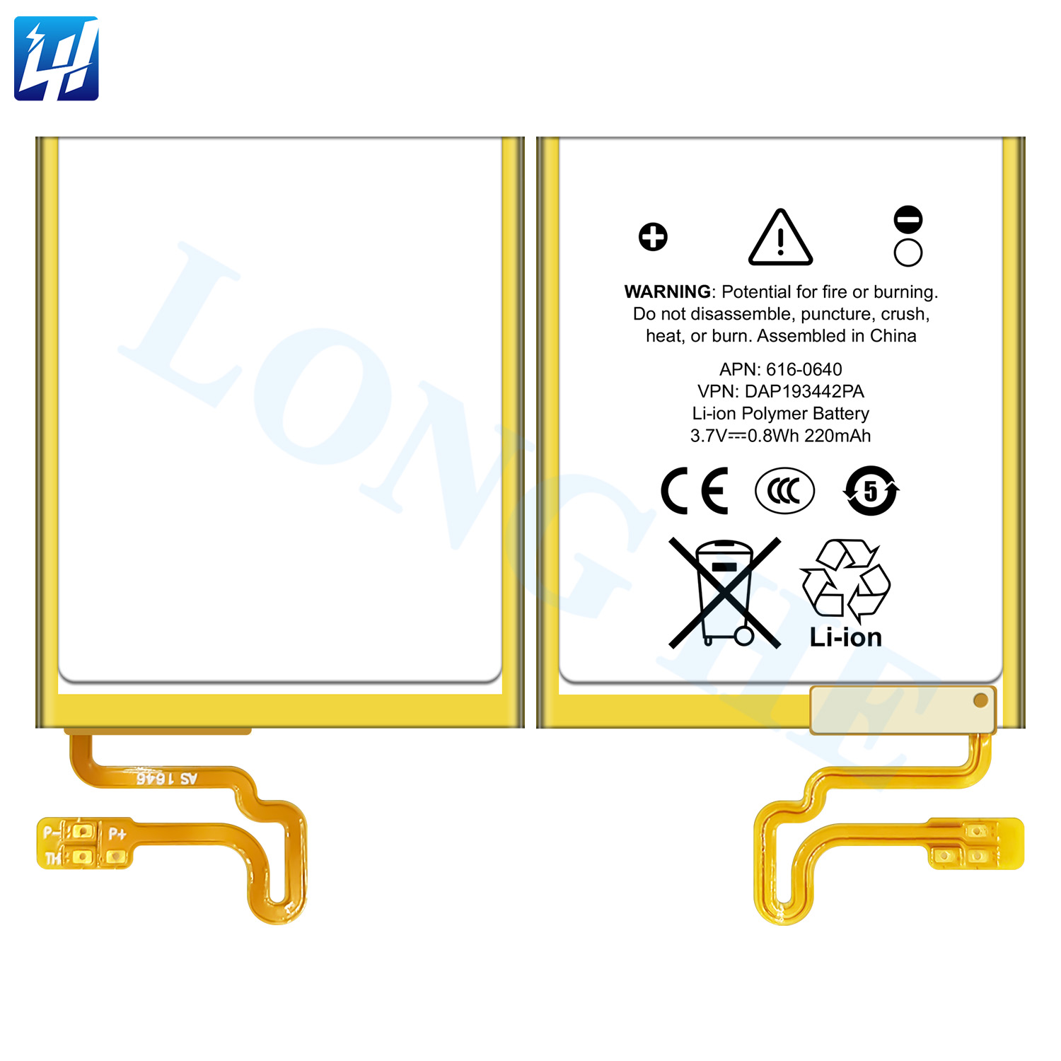 220mAh A1446 Rechargeable Battery for iPod Nano 7th Gen - 1 Year Warranty,  Dual IC Protection, Original Quality