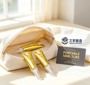 Tubo Exprimible de LDPE Blanco Vacío con Aplicador de Gotero y Tapa de Rosca para Envasado de Suero Cosmético y Protector Solar, 25 mm de Diámetro, Modelo SF-75 - Product Image 4