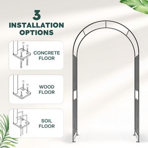<span class=keywords><strong>Arche</strong></span> de clôture extérieure <span class=keywords><strong>en</strong></span> fer écologique 115*56*231cm, clôture de sécurité robuste, facile à assembler pour cérémonie ou <span class=keywords><strong>mariage</strong></span> - Product Image 1