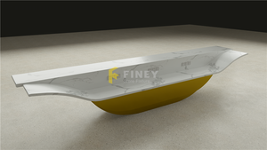 Quầy lễ tân hình chữ I bằng đá cẩm thạch trắng nhỏ, thiết kế hiện đại, sang trọng, dành cho khách sạn, văn phòng, hoặc salon làm đẹp. - Product Image 2