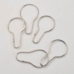 Gourd Shaped <b>Shower</b> Curtain <b>Hooks</b> Metal 70x40mm Carbon Steel Durable Bathroom Minimalist Design - Product Image 3