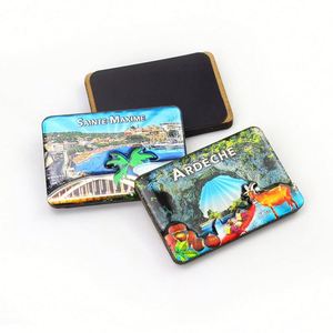 2024 New Arrival Custom Magnetic Wood Wooden Magnet Frames Vintage <b>Fridge</b> Magnets - Product Image 6