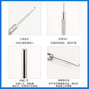 Herramienta de procesamiento de anzuelos de pesca de acero inoxidable, gancho de media montura QT0078 para accesorios de pesca - Product Image 2