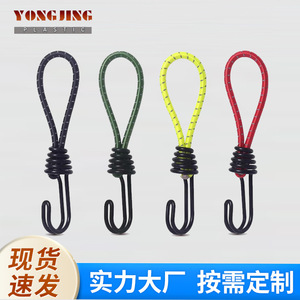 Corde élastique de camping en plein air avec crochet, diamètre 3,5 mm 6 mm, longueur 16 cm, sangle de fixation pour tente et bâche - Product Image 5