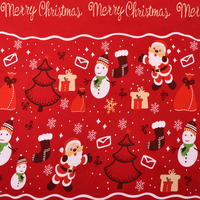Housse de canapé en tissu tricoté extensible respirant en polyester/spandex à motif floral de Noël, impression et taille personnalisées