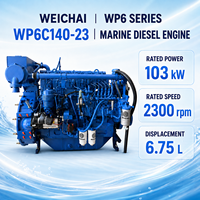 Motor Diésel Marino WEICHAI WP6 WP6C140-23 de 103 kW, 140 HP, 2300 rpm, Eficiente en Consumo de Combustible, para Barcos de Pesca con Propulsión Confiable