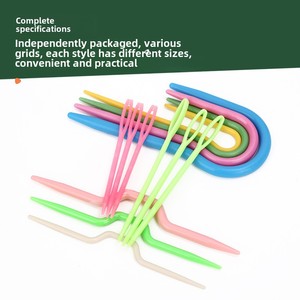 Tự làm cáp khâu ABS nhựa cong kim mắt lớn công cụ đan với tùy chọn bán buôn tay may kim cho áo len đan - Product Image 4