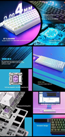 MARS Mercury68 Magnetic Gaming Keyboard 68 Keys Rapid Trigger 8K Polling Rate 0.004mm Adjustable Actuation RGB Compact Esports