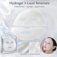 Masque facial en hydrogel en tissu maillé avec ingrédients personnalisés, OEM ODM, marque privée, avec PDRN, collagène, niacinamide