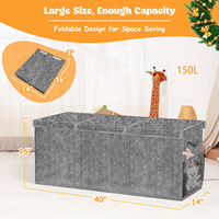 Boîte de rangement pour jouets d'enfants à grande capacité, organisateur domestique moderne, pliable et réutilisable pour le rangement dans la garde-robe