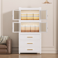 Bacs de rangement multifonctionnels en plastique transparent Organisateur de tiroirs en plastique Armoire de rangement pour commode