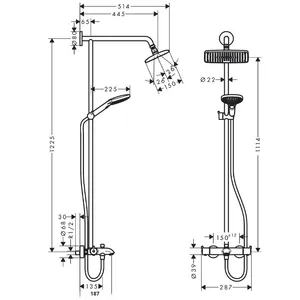 Raindance 240 Large Top <b>Spray</b> Showerhead 26777007 Single-Handle Three-Way Rainfall <b>Set</b> Ceramic - Product Image 4