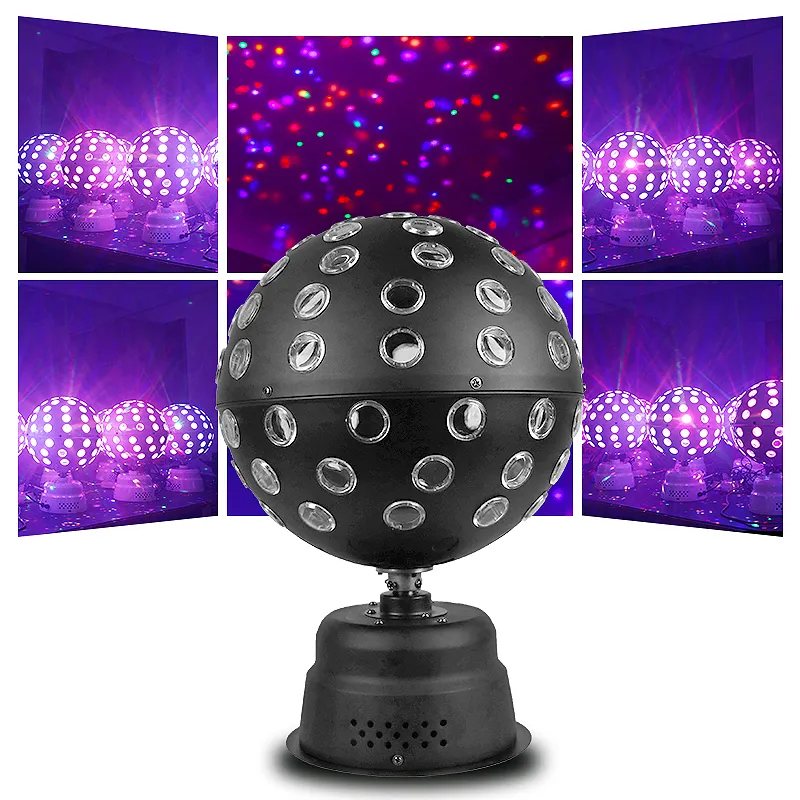 SHTX Fábrica Atacado Full Color 360 Rotação rgb Magic Ball Scan lâmpada para ktv festa Led Stage Disco Strobe Light controle de som