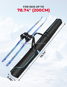 Étui de voyage pour snowboard Kis avec sangles de transport pour skis jusqu'à 200 cm, <span class=keywords><strong>housse</strong></span> résistante à l'eau et durable pour équipement de sports d'hiver - Product Image 2