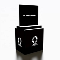 Table publicitaire portable Phone2display, nouveau design, 4 pieds, en aluminium verrouillable, avec tissu et acrylique réutilisables, pour sublimation par transfert thermique