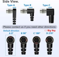 Câble d'alimentation et de données Alvin's Cables HR10A-7P-6S 6 broches femelle à extrémité ouverte, gaine tressée blindée, pour caméra industrielle, haute flexibilité, fabriqué en Chine