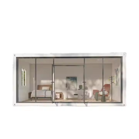 Maison de conteneur de bureau préfabriquée moderne en panneaux sandwich portable de 20 pieds et 40 pieds pour appartements, salles de bain, maisons, garantie d'un an