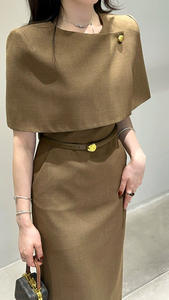 ए 11375 महिलाओं की फैशनेबल स्कर्ट महिलाओं के लिए फसल शीर्ष और मिडी स्कर्ट दैनिक ठोस पैटर्न गर्मियों के मौसम में महिलाओं के कपड़े - Product Image 6