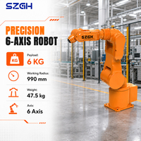 Robot industriel à six axes facile à utiliser, charge utile de 6 kg, portée de 990 mm, machine CNC, bras automatique, moteur PLC, servomoteur électrique