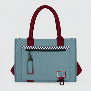 Sac fourre-tout décontracté en toile enduite de cire lourde, personnalisé par le fabricant du Zhejiang, avec doublure en coton et fermeture à fermoir, sac à bandoulière pour ordinateur portable - Product Image 1