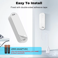 Détecteur de fuite d'eau intelligent Tuya ZigBee avec rallonge et alarme sonore de 80 dB, commande vocale pour la maison et l'hôtel
