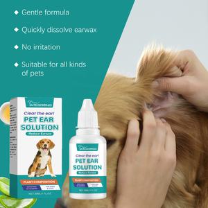 Solución natural limpiadora <span class=keywords><strong>de</strong></span> oídos para mascotas, fórmula suave para perros y gatos, eliminación efectiva <span class=keywords><strong>de</strong></span> cerumen y alivio <span class=keywords><strong>de</strong></span> la picazón para el cuidado diario - Product Image 2