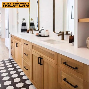 American Style Design White Oak <strong>Bathroom</strong> Shaker Vanities <strong>Cabinets</strong> Furniture Set Bath Wash Solid <strong>Wood</strong> <strong>Bathroom</strong> <strong>Cabinet</strong> - Product Image 3