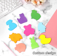 Individuell Gestaltete Spezialform Fluoreszierende Einfarbige Haftnotizen Werbe-Tierfiguren Blanko Selbstklebende Notizzettel
