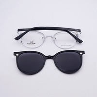 2262 precio al por Mayor Marco óptico de cejas de metal hombres y mujeres gafas de sol polarizadas de dos espejos magnéticos