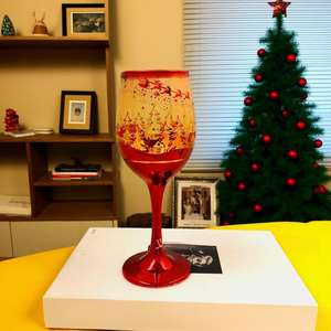 Coupe à vin rouge en verre <span class=keywords><strong>de</strong></span> Noë<span class=keywords><strong>l</strong></span> <span class=keywords><strong>de</strong></span> haute qualité, article <span class=keywords><strong>de</strong></span> décoration <span class=keywords><strong>de</strong></span> table <span class=keywords><strong>de</strong></span> Noë<span class=keywords><strong>l</strong></span> à faire soi-même, ensemble <span class=keywords><strong>de</strong></span> vin <span class=keywords><strong>de</strong></span> Noë<span class=keywords><strong>l</strong></span> en gros - Product Image 2