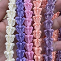 Manik-manik Bunga Mahkota Resin Warna Ivory Pink Ungu Hawaii Terbaru
