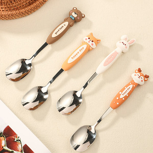 Di alta qualità per bambini Cartoon cucchiaio 316 acciaio inossidabile argenteria che mangia cucchiaio posate zuppa cucchiaio per bere <span class=keywords><strong>Set</strong></span> di posate - Product Image 2