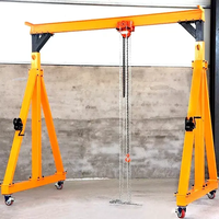 Grue portique mobile en alliage d'aluminium, petite, portable, pour atelier extérieur/intérieur, capacité 1, 2, 3 tonnes