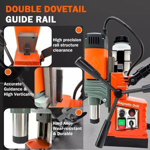 1400W อุตสาหกรรมเจาะแม่เหล็กกด2 "dia. เครื่องเจาะไฟฟ้า2922lbf/13000N แรงแม่เหล็ก810 RPM 2922lbf/13000N MAG - Product Image 4