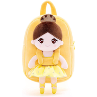 Sac à dos unisexe en coton PP, design dessin animé, avec poupée ballerine en peluche super douce à corps séparé, personnalisable ODM/OEM