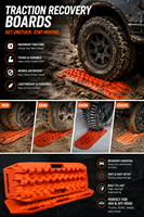 Planche de traction en nylon pour voiture, planche de récupération tout-terrain, planche d'évacuation portable pour véhicule, pour boue, sable, neige