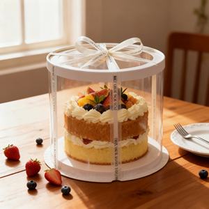 Caja de Plástico Transparente Cuadrada para Empacar Pasteles, Caja de Exhibición para Pasteles de Boda, Venta al Por Mayor - Product Image 6