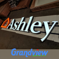 Enseigne LED personnalisée en lettres 3D, lettres LED rétroéclairées, enseigne extérieure pour magasin, signalétique en acrylique pour entreprise