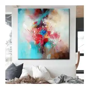 Abstracte Originele Pure Handgemaakte Aangepaste Foto Canvas Kunstwerk Olieverfschilderij Voor Huisdecoratie