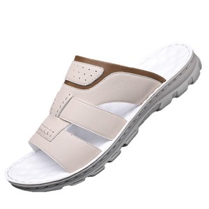 Men's Casual <b>Slides</b> Open Toe Pu Upper Rubber Outsole Anti <b>Slip</b> Outdoor Sandals - Product Image 5