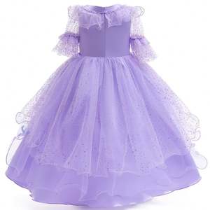 Venta caliente Isabella Encanto vestido púrpura Floral niños TV película Cosplay disfraz para Halloween niñas fiesta princesa vestido niños - Product Image 5