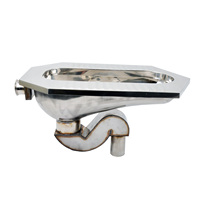 YULI Design moderne articles sanitaires WC usine en gros en acier inoxydable accroupi casserole toilette chine de haute qualité Squat casseroles