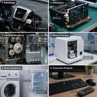 Piezas de Moldeo por Inyección de Plástico ABS HDPE Personalizadas, Componente Moldeado de Alta Precisión OEM para Dispositivos Electrónicos, Industriales y Automotrices