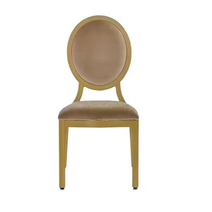 Silla de comedor apilable de lujo-Asiento con estructura de hierro para hoteles y eventos | Venta al por mayor directa del fabricante - Product Image 1