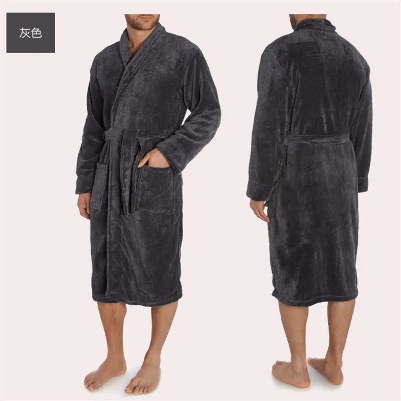 Nightwear Wholesale Price OEM 2022 Sleepwear Flannel Bathrobe Men Pajama Men Good Nightwear For Relaxing At Home