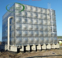 Réservoir de stockage d'eau gonflable en acier inoxydable pour machines de traitement de l'eau de 10000 gallons
