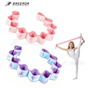 Bande de résistance ZAKERDA 105 cm, segmentée, numérique, pour yoga et étirements, résistance moyenne, pour femmes - Product Image 3