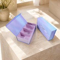 Boîte cadeau rigide à fermeture magnétique personnalisée avec insert en papier EVA, boîte d'emballage de luxe à couverture rigide pour coffret cadeau de parfum et de cosmétiques